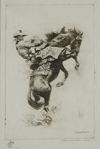 Edward Borein | Rider on Bucking Horse