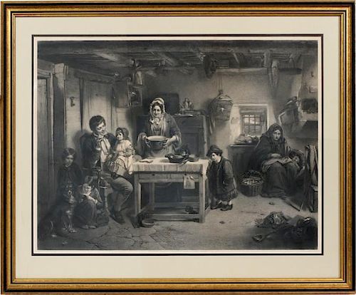 AFTER THOMAS FAED MEZZOTINT BY HENRY COUSINS
