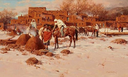 Gary Niblett | Winter Scene Taos Pueblo