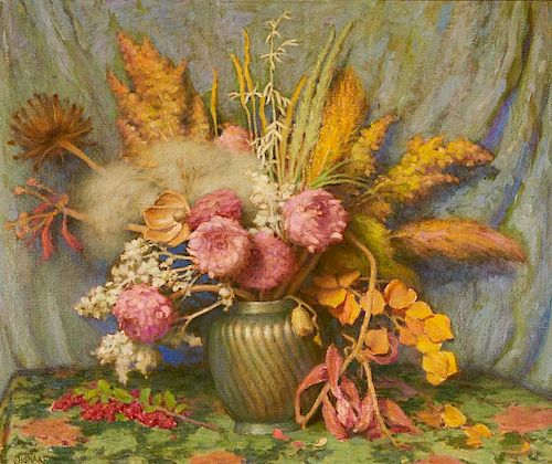 Joseph Henry Sharp | Autumn Flowers, Weeds, Grasses and Seed Pods