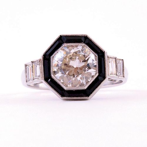 Unknown | Diamond & Onyx Ring