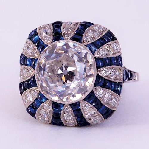 Unknown | Diamond & Sapphire Ring