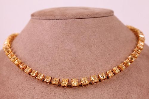 Unknown | Yellow Diamond Necklace