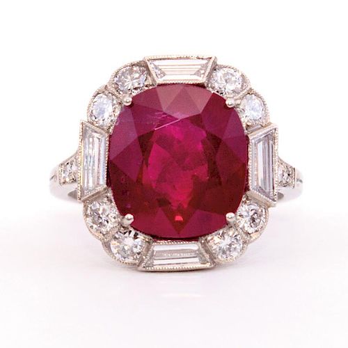 Unknown | Ruby, Diamond & Platinum Ring