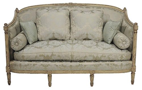 Louis XV Style Carved Cream-Painted