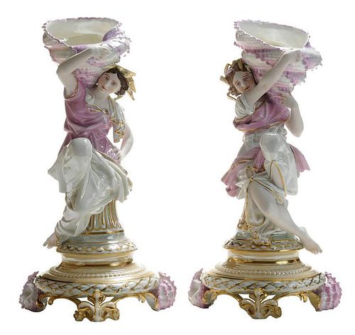 Pair of Maidens Presenting Shells