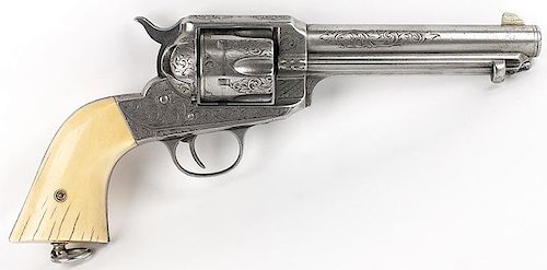 Remington | Rare Engraved Presentation to Tom Horn Remington Model 1890 SA Revolver. SN 1254. Cal 44 WCF (44-40)