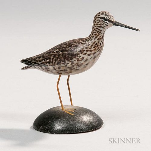 Carved and Painted Miniature Shore Bird Figure