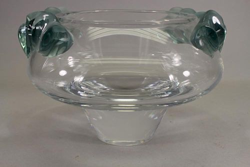 Signed Lalique, Glass Center Bowl