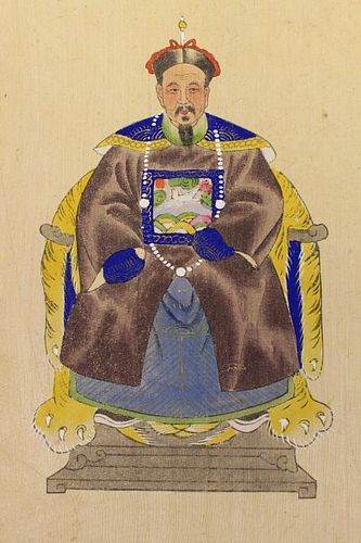 (4) Portraits of Seated Chinese Nobility