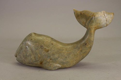 Inuit Carved Stone Whale