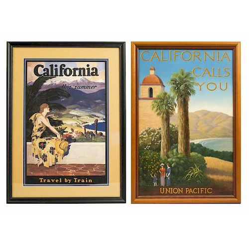 California Train Lithograph & Union Pacific Print