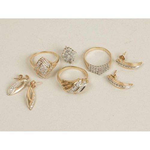 Assorted Gold/Diamond Jewelry