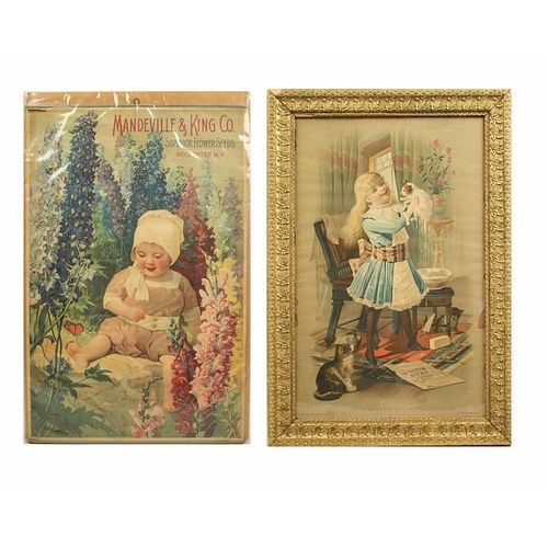 Two Assorted Advertisements - Dingman's Soap & Mandeville & King Flower Seeds