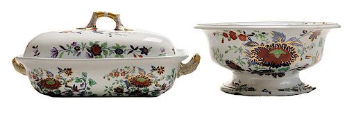 Spode New Stone Bowl and Covered Dish