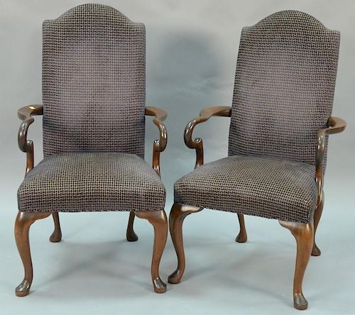 Pair of Queen Anne style armchairs.