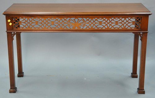 Mahogany hall table. ht. 33in., lg. 53in., dp. 18in.