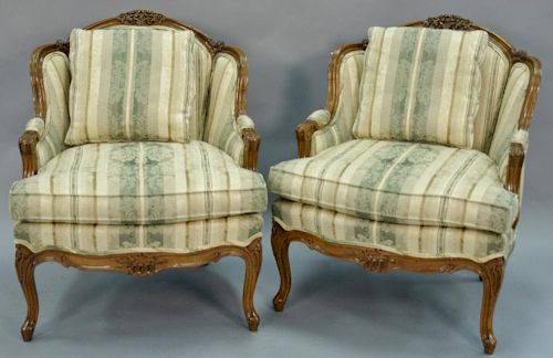 Pair of Louis XV style armchairs.