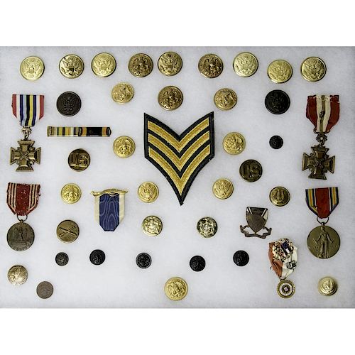 U.S. Military Button, Medal and Patch Collection