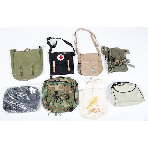 Lot of Military Backpacks and Bags