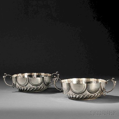 Pair of George II Sterling Silver Bowls