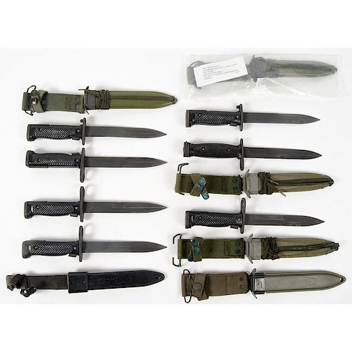 Lot of Twelve Bayonets and Scabbards