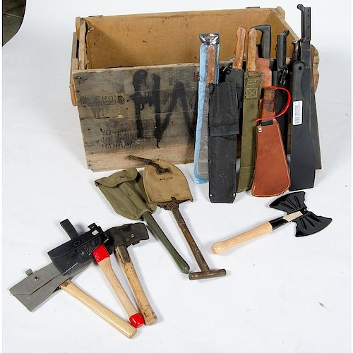 Crate of Machetes and Edged Weapons