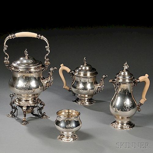 George V Four-piece Sterling Silver Tea and Coffee Service