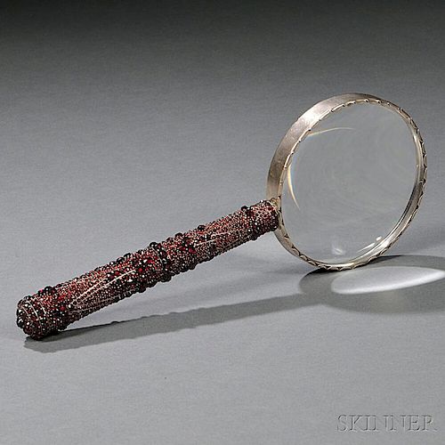 Bohemian Garnet-mounted Magnifying Glass