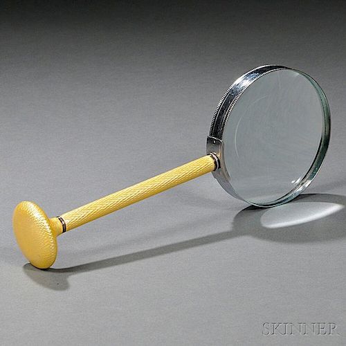 Guilloche-enameled Magnifying Glass