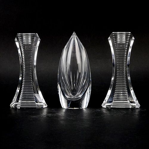 Collection of Three (3) Baccarat Crystal Tableware.