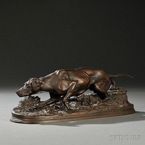 After Pierre Jules Mene (French, 1810-1879)       Bronze Figure of a Pointer