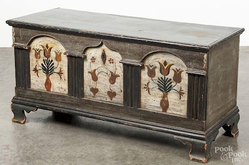 Lancaster, Pennsylvania painted pine dower chest, dated 1782, 22 1/2'' h., 45'' w.