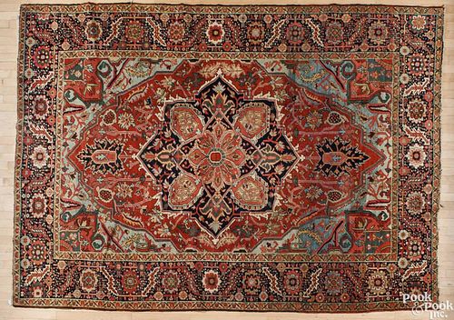 Heriz carpet, ca. 1920, 10'10'' x 7'9''.