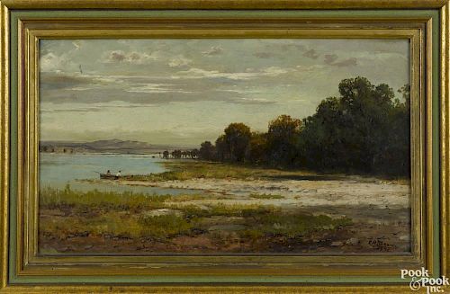 Christopher High Shearer (American 1846-1926), oil on canvas titled Catfish Bend, signed lower r