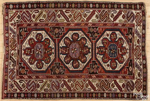 Caucasian carpet, ca. 1910, 5'2'' x 3'7''.