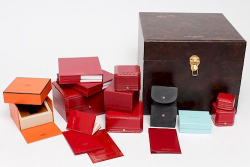 Cartier, Hermes, Tiffany, & Hoya- Group of Boxes