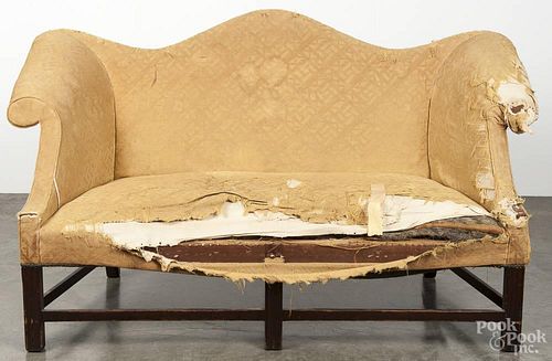 Chippendale style mahogany sofa, 42'' x 71''