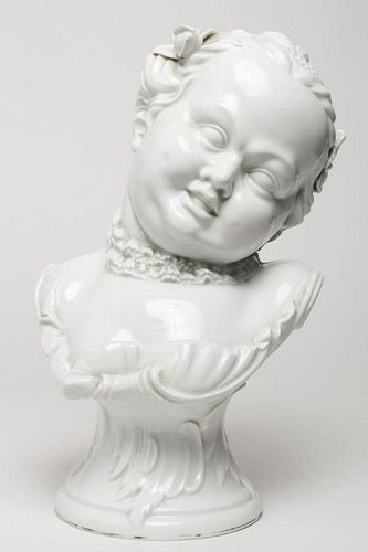 RPM Porcelain after Bustelli, German Bust of Girl