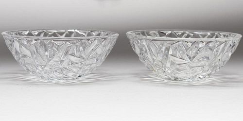 Tiffany & Co. "Rock Cut" Crystal Bowls, Pair