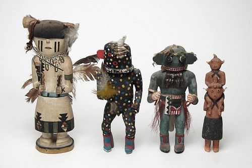 Native American Carved Hopi & Zuni Kachina Dolls