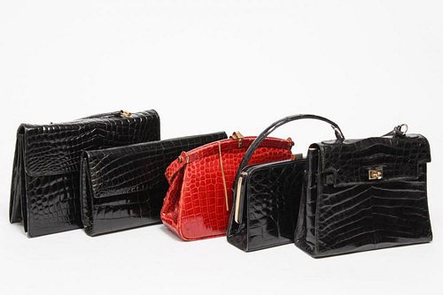 Vintage Handbags in Snake- & Alligator-Skin, 5