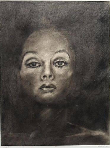 "Diana Ross" Chalk & Pencil/Paper, signed Brodax