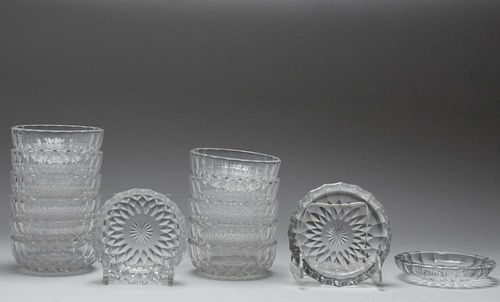Val St. Lambert French Cut Crystal Dishes, 14