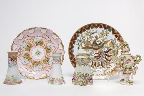German & Nippon Hand-Painted Porcelain, Group