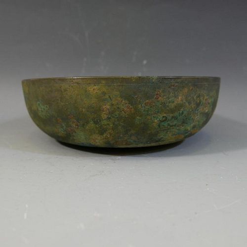ANTIQUE CHINESE BRONZE BOWL - TANG DYNASTY