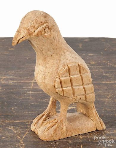 Carved balsa wood eaglet, 20th c., 5 3/4'' h.