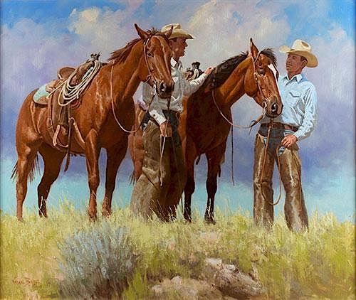 Braggin' on Their Horses by Wayne Baize