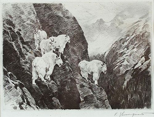 Goats by Carl Rungius