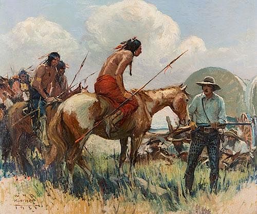 Indian Territory Demand for Tribute by W.H.D. Koerner